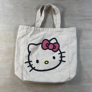 Sanrio Hello Kitty 2013 Canvas Tote Bag  12" x 12" School Or Shopping - See Pics